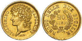 NAPOLI. GIOACCHINO NAPOLEONE (MURAT), 1808-1815. 20 Lire 1813.