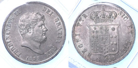 NAPOLI. FERDINANDO II DI BORBONE, 1830-1859. Piastra da 120 Grana 1857.