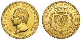 REGNO DI SARDEGNA. CARLO FELICE DI SAVOIA, 1821-1831. 40 Lire 1825. Torino.