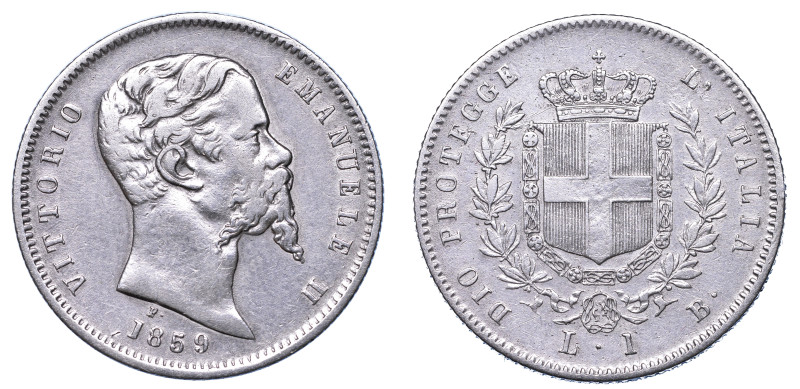 RE ELETTO. VITTORIO EMANUELE II DI SAVOIA, 1859-1861.

Lira 1859. Bologna.

...