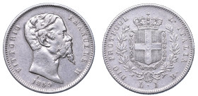 RE ELETTO. VITTORIO EMANUELE II DI SAVOIA, 1859-1861. Lira 1859. Bologna.