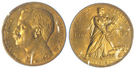 REGNO D'ITALIA. VITTORIO EMANUELE III DI SAVOIA, 1900-1946. 100 Lire 1912. Aratrice.