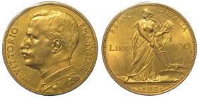 REGNO D'ITALIA. VITTORIO EMANUELE III DI SAVOIA, 1900-1946. 100 Lire 1912. Aratrice.