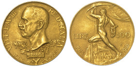 REGNO D'ITALIA. VITTORIO EMANUELE III DI SAVOIA, 1900-1946. 100 Lire 1925. Vetta d’Italia.