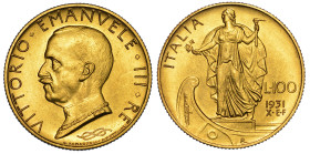 REGNO D'ITALIA. VITTORIO EMANUELE III DI SAVOIA, 1900-1946. 100 Lire 1931/A. X. Italia su prora.