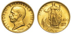 REGNO D’ITALIA. VITTORIO EMANUELE III DI SAVOIA, 1900-1946. 100 lire 1932/A. X. Italia su prora.