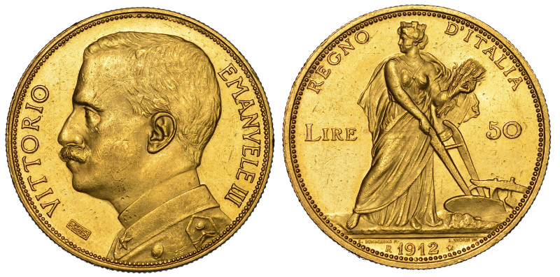 REGNO D'ITALIA. VITTORIO EMANUELE III DI SAVOIA, 1900-1946.

50 Lire 1912. Ara...