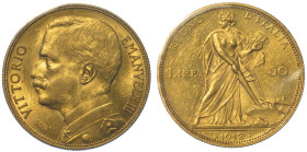 REGNO D'ITALIA. VITTORIO EMANUELE III DI SAVOIA, 1900-1946. 50 Lire 1912. Aratrice.