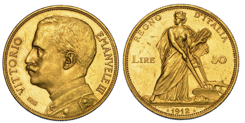 REGNO D'ITALIA. VITTORIO EMANUELE III DI SAVOIA, 1900-1946.

50 Lire 1912. Ara...