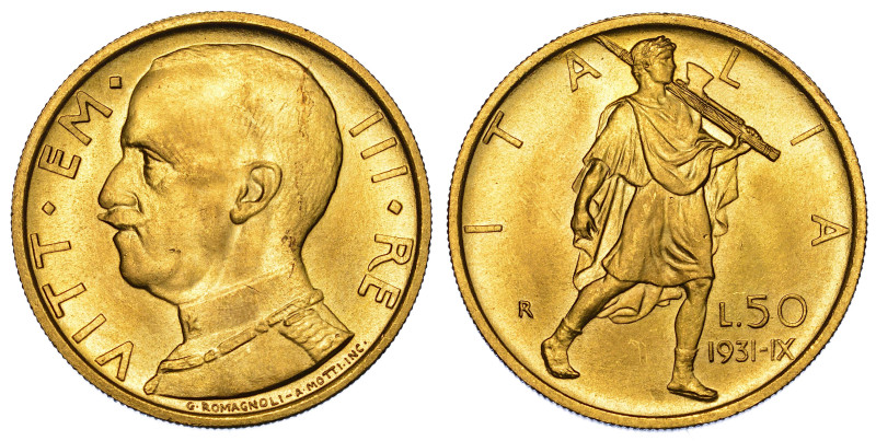 REGNO D'ITALIA. VITTORIO EMANUELE III DI SAVOIA, 1900-1946.

50 lire 1931/A. I...