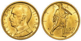 REGNO D'ITALIA. VITTORIO EMANUELE III DI SAVOIA, 1900-1946. 50 lire 1931/A. IX. Littore.