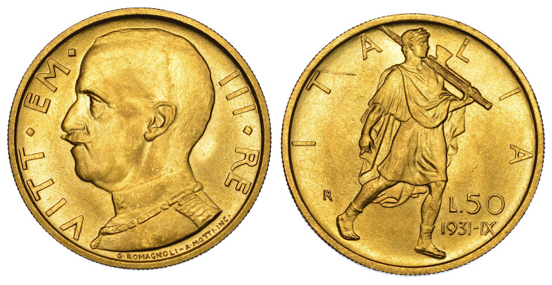 REGNO D'ITALIA. VITTORIO EMANUELE III DI SAVOIA, 1900-1946.

50 lire 1931/A. I...