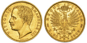 REGNO D'ITALIA. VITTORIO EMANUELE III DI SAVOIA, 1900-1946. 20 Lire 1903. Aquila.