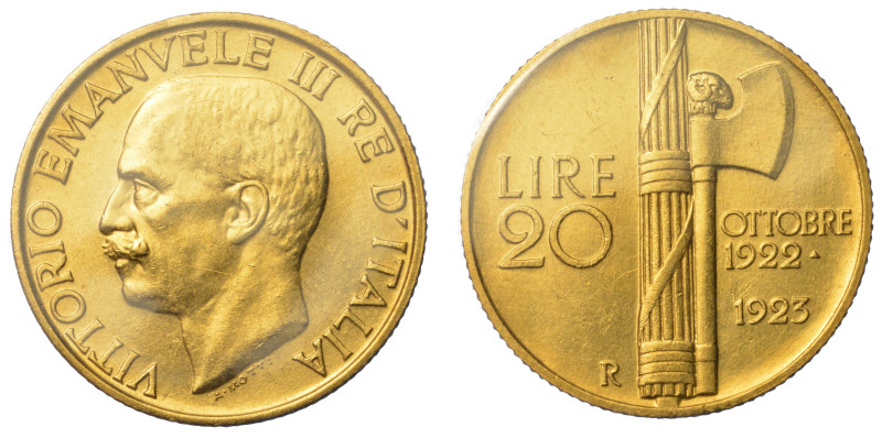 REGNO D'ITALIA. VITTORIO EMANUELE III DI SAVOIA, 1900-1946.

20 Lire 1923. Fas...