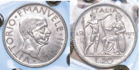 REGNO D'ITALIA. VITTORIO EMANUELE III DI SAVOIA, 1900-1946. 20 Lire 1927/A. VI. Littore.