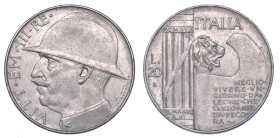 REGNO D’ITALIA. VITTORIO EMANUELE III DI SAVOIA, 1900-1946. 20 Lire 1928/A. VI. Elmetto.
