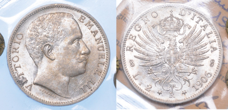 REGNO D'ITALIA. VITTORIO EMANUELE III DI SAVOIA, 1900-1946.

2 Lire 1906. Aqui...