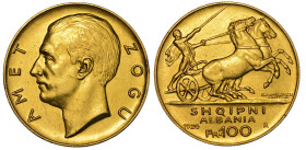 ALBANIA. AHMED ZOGU PRESIDENTE, 1925-1928. 100 Franga 1926.