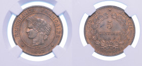 FRANCIA. TROISIEME REPUBLIQUE, 1870-1940. 5 Centimes 1897.