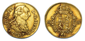 SPAGNA. CARLOS III, 1759-1788. 1/2 Escudo 1787. Madrid.