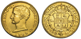 SPAGNA. GIUSEPPE NAPOLEONE, 1808-1814. 80 Reales 1809. Madrid.