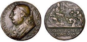 STATO PONTIFICIO. PAOLO II (Pietro Barbo), 1464-1471. Medaglia in bronzo. Le udienze pubbliche di Paolo II.
