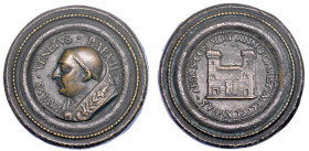 STATO PONTIFICIO. PAOLO II (Pietro Barbo), 1464-1471. Medaglia in bronzo con doppia cornice modanata 1465. Costruzione di Palazzo Venezia.