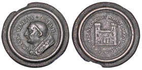 STATO PONTIFICIO. PAOLO II (Pietro Barbo), 1464-1471. Medaglia in bronzo 1465/A. II. Costruzione di Palazzo Venezia a Roma.