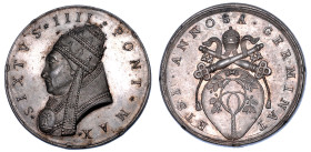 STATO PONTIFICIO. SISTO IV (Francesco Della Rovere), 1471-1484. Medaglia di restituzione in argento (fine sec. XVII).