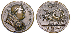STATO PONTIFICIO. LEONE X (Giovanni de' Medici), 1513-1521. Medaglia fusa (1521). Cacciata dei Francesi dal ducato di Milano.