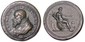 STATO PONTIFICIO. CLEMENTE VII (Giulio Zanobi di Giuliano de' Medici), 1523-1534. Medaglia in bronzo A. XI. Le vittorie contro i Turchi.