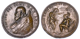 STATO PONTIFICIO. PAOLO III (Alessandro Farnese), 1534-1549. Medaglia in bronzo A. XII (1546). Apertura concilio di Trento.