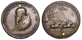 STATO PONTIFICIO. PAOLO III  (Alessandro Farnese), 1534-1549. Medaglia in bronzo 1538/A. IIII. Le nuovi fortificazioni di Roma.