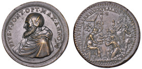 STATO PONTIFICIO. PIO V (Antonio Ghislieri), 1566-1572. Medaglia in bronzo 1571/A. VI. Dedicazione della vittoria di Lepanto.
