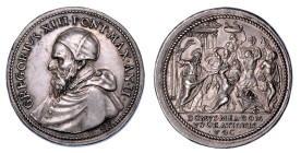 STATO PONTIFICIO. GREGORIO XIII (Ugo Boncompagni), 1572-1585. Medaglia in argento A. II. Riforma del Clero Cattolico.