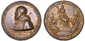 STATO PONTIFICIO. GREGORIO XIII (Ugo Boncompagni), 1572-1585. Medaglia in bronzo A. X (1582). Fondazione del Collegio Romano.