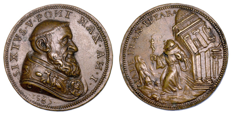 STATO PONTIFICIO. SISTO V (Felice Peretti), 1585-1590.

Medaglia in bronzo 158...