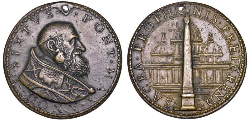 STATO PONTIFICIO. SISTO V (Felice Peretti), 1585-1590.

Medaglia in bronzo 158...