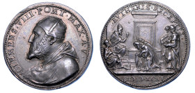 STATO PONTIFICIO. CLEMENTE VIII (Ippolito Aldobrandini), 1592-1605. Medaglia in argento 1596/A. V. Riunificazione della Chiesa dei Ruteni a quella di ...