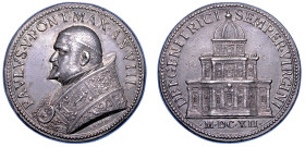 STATO PONTIFICIO. PAOLO V (Camillo Borghese), 1605-1621. Medaglia annuale in argento 1612/A. VIII. Ultimazione della Cappella Paolina in Santa Maria M...