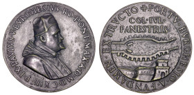 STATO PONTIFICIO. PAOLO V (Camillo Borghese), 1605-1621. Medaglia in bronzo 1613. Posa della prima pietra per la costruzione del nuovo porto di Fano.