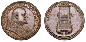 STATO PONTIFICIO. PAOLO V (Camillo Borghese), 1605-1621. Medaglia annuale in bronzo 1617/A. XIII. La Cappella della Confessione della Basilica vatican...