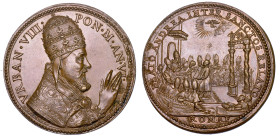 STATO PONTIFICIO. URBANO VIII (Maffeo Barberini), 1623-1644. Medaglia annuale in bronzo 1629/A. VI. Canonizzazione di Andrea Corsini.