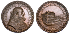 STATO PONTIFICIO. URBANO VIII (Maffeo Barberini), 1623-1644. Medaglia annuale in bronzo 1640/A. XVII. Opere di abbellimento, fortificazione e ampliame...