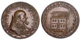 STATO PONTIFICIO. URBANO VIII (Maffeo Barberini), 1623-1644. Medaglia annuale in bronzo 1642/A. XIX. I nuovi edifici dell'Annona.