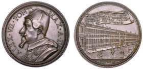 STATO PONTIFICIO. ALESSANDRO VII (Fabio Chigi), 1655-1667. Medaglia annuale in bronzo 1659/A. IV. Costruzione del Palazzo del Quirinale.