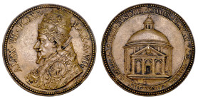 STATO PONTIFICIO. ALESSANDRO VII (Fabio Chigi), 1655-1667. Medaglia in bronzo 1662/A. VII. Fondazione della Chiesa dell'Assunta ad Ariccia.