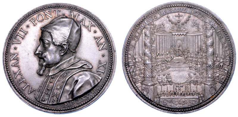 STATO PONTIFICIO. ALESSANDRO VII (Fabio Chigi), 1655-1667.

Medaglia annuale i...