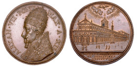 STATO PONTIFICIO. ALESSANDRO VII (Fabio Chigi), 1655-1667. Medaglia annuale in bronzo 1666/A. XII. Nuova Ala dell'Ospedale Santo Spirito in Sassia a R...