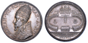 STATO PONTIFICIO. ALESSANDRO VII (Fabio Chigi), 1655-1667. Medaglia in argento A. XII (1666). Completamento del colonnato di Piazza San Pietro.